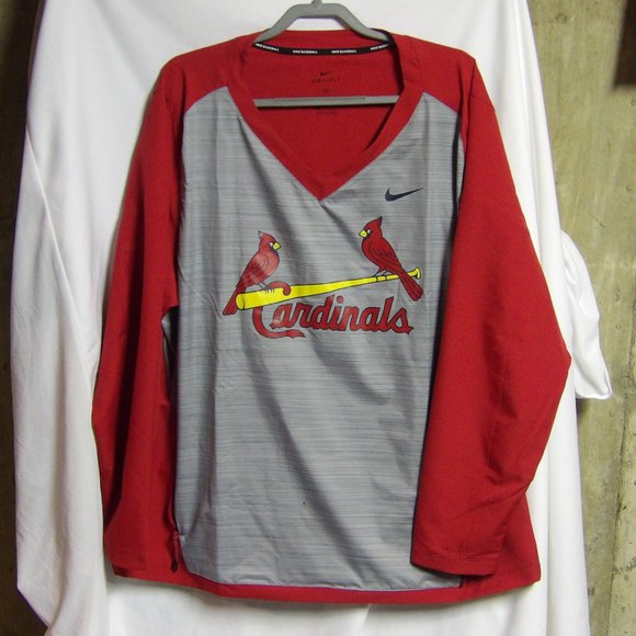 Nike Baseball Dri-fit St. Louis Cardinals Pull Over wind breaker - Picture 1 of 2